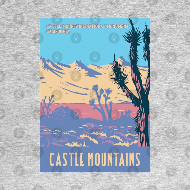 WPA Poster of Castle Mountains National Monument by JohnLucke